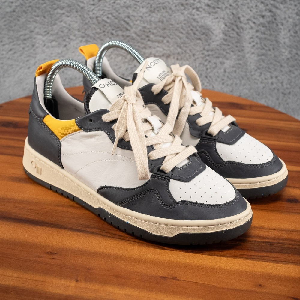 Oncept Men Sneaker Shoe 7.5 Blue White Leather Phoenix Lace Up Low Top Retro 90s